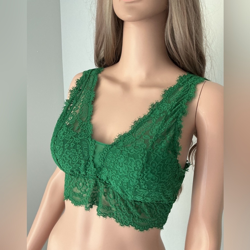 Aerie Lace Bralette Duo - Green and Red - Picture 7 of 16